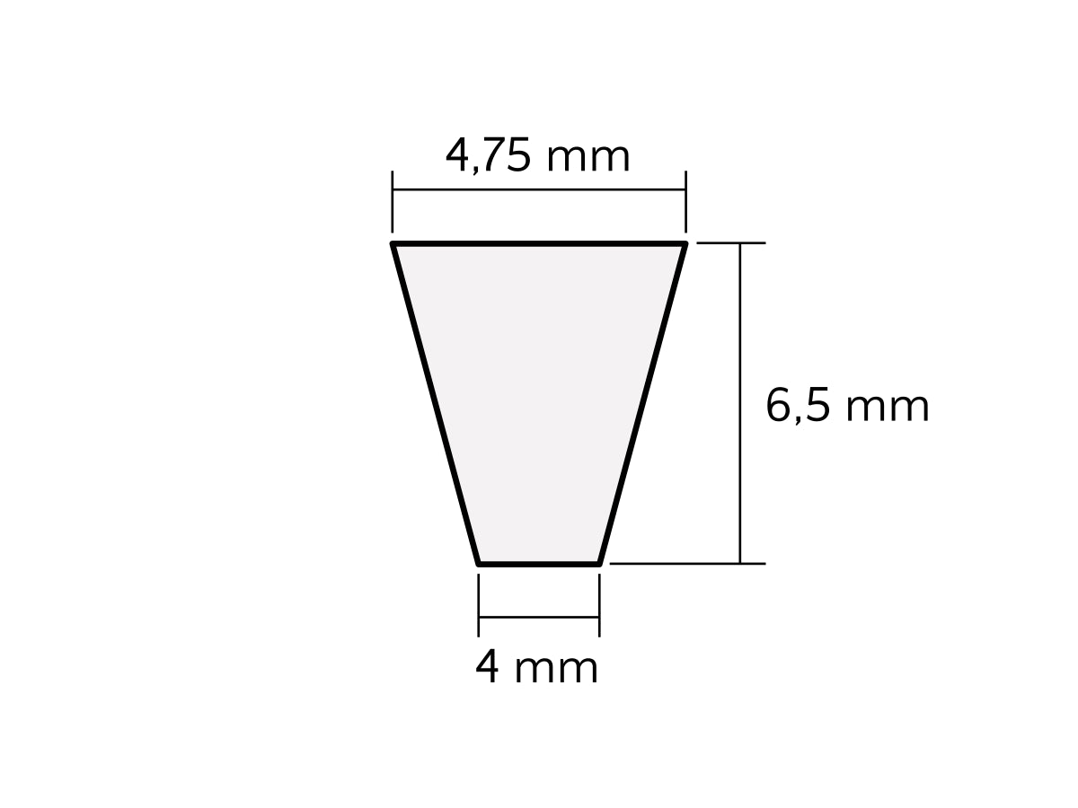 Splintpeddig keilförmig 4,75 mm – Zuschnitt